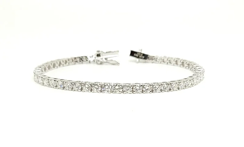 Crystal Bracelets for Healing-Diamond Tennis Bracelet in 14k White Gold (5.00 ct. tw.)