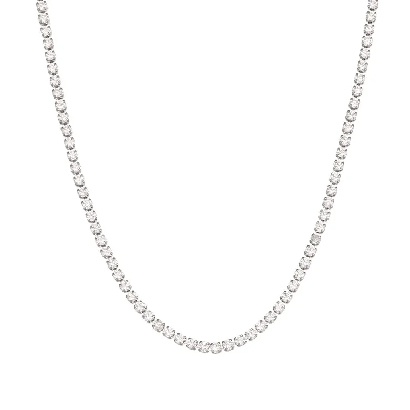 2mm Zircon Necklace 40 5cm-Silver