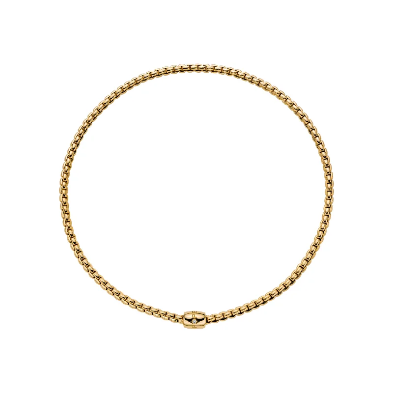 Cute Gold Necklaces-FOPE 18K Gold Eka Diamond Flex-It Necklace