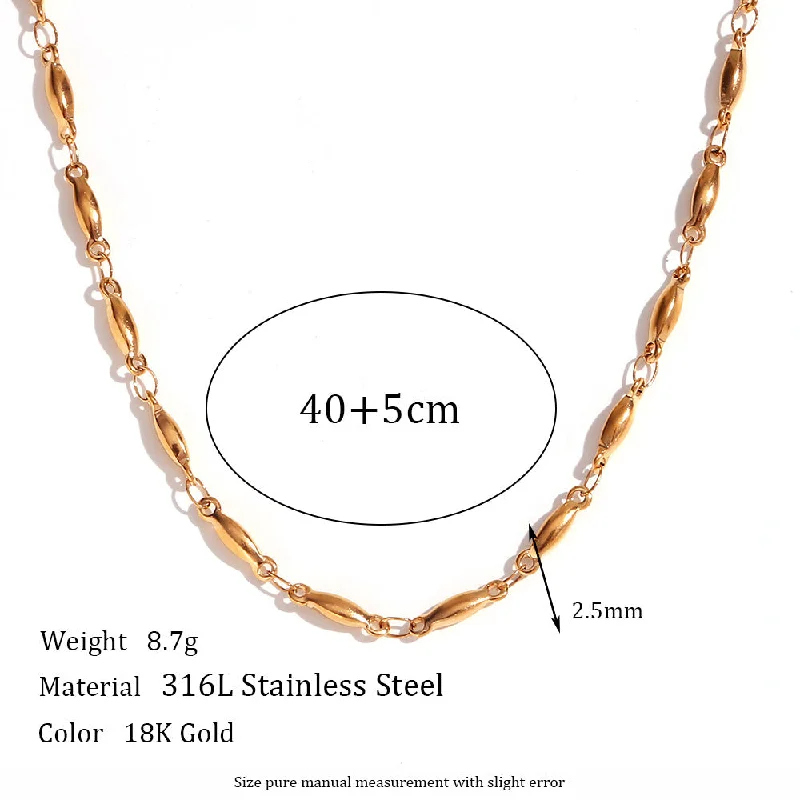 2.5mm Handmade Chain - Gold Necklace -40cm 5cm