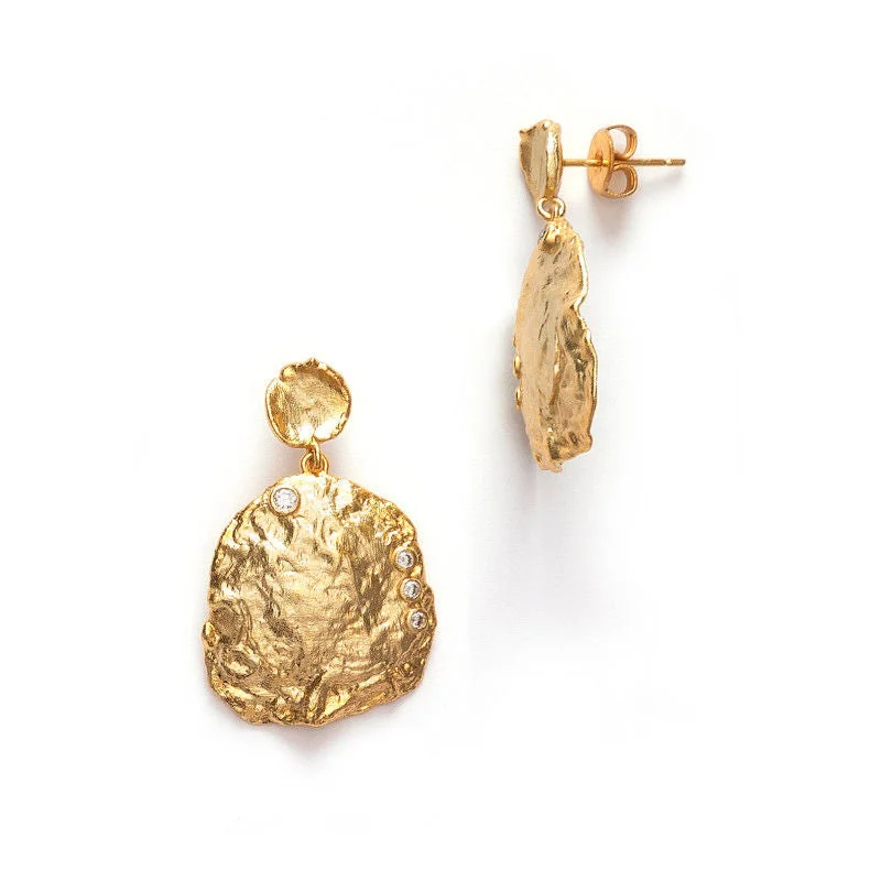 Simple Gold Earrings for Women-The Shella Gold Plated Earrings