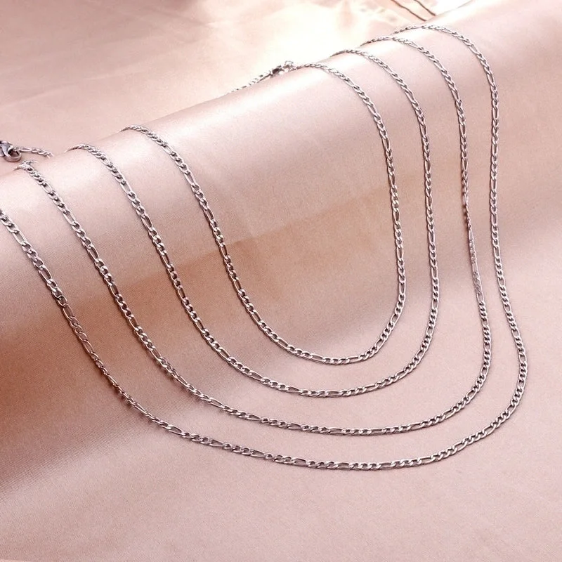 Romantic Necklaces-Hip-hop Solid Color Stainless Steel Plating Necklace 1 Piece