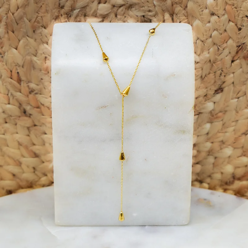 Mixed Metal Necklaces-Jetsetter Drop