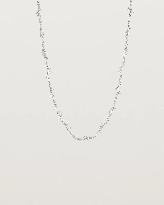 Designer Silver Necklaces-Ember Necklace | Diamonds