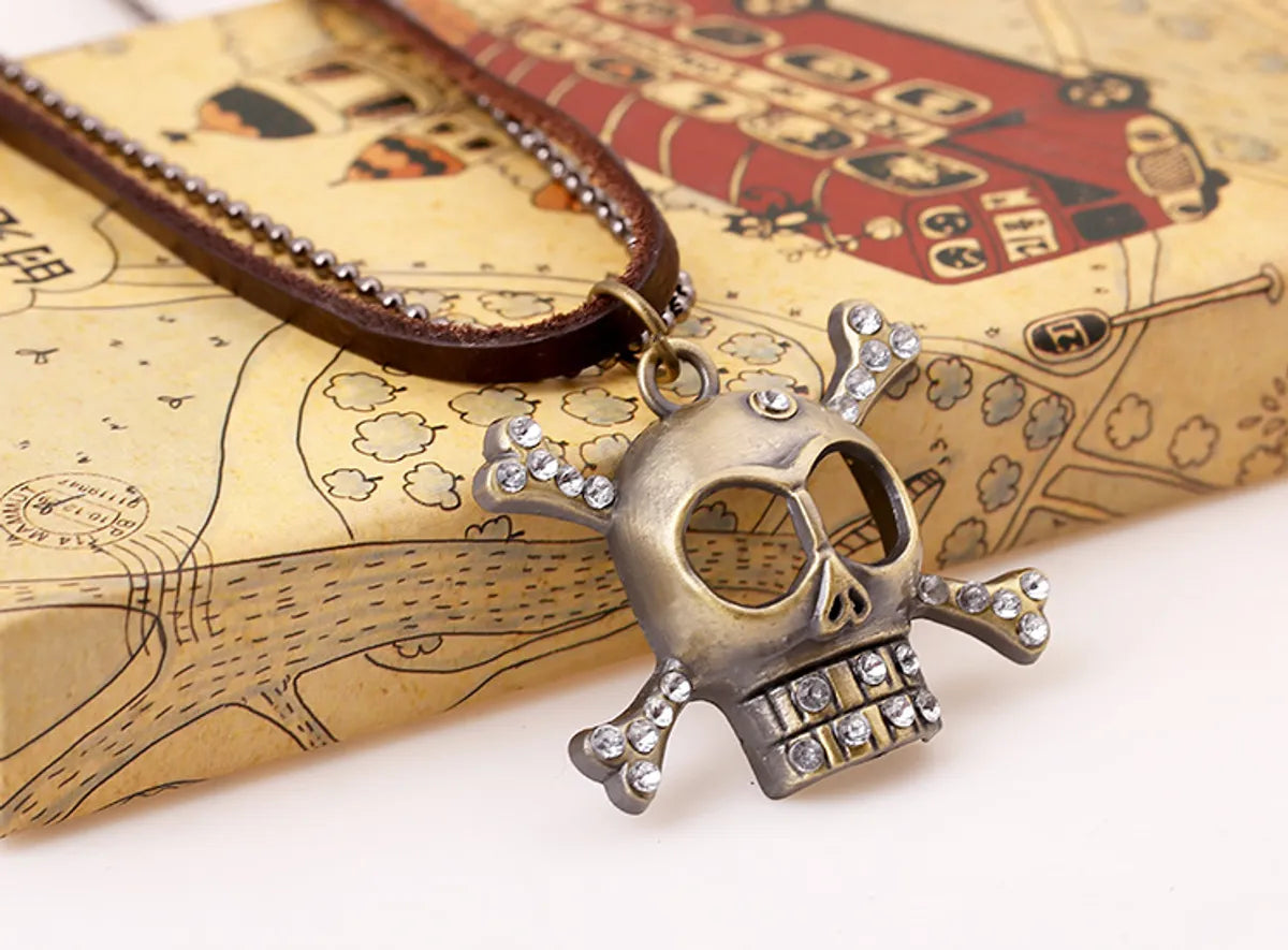 Star Necklaces-Occident And The United States Alloy Plating Necklace (skull Head)  Nhnpk0821-skull Head