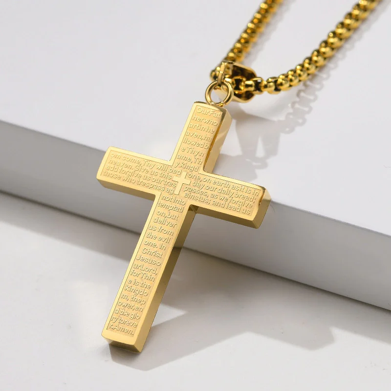 Cross Necklace Gold (3mm60cm)