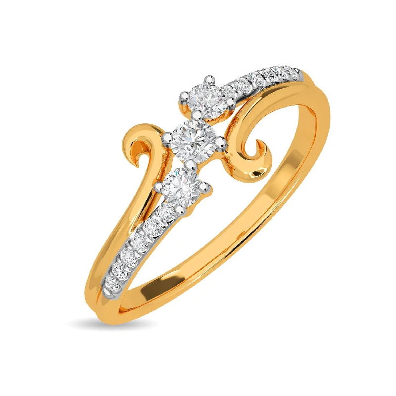 Custom Gold Rings for Women-Clara Curve Ring