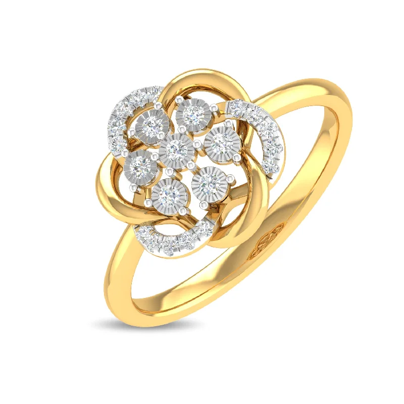 Handcrafted Gold Engagement Rings-Vaishali Ring