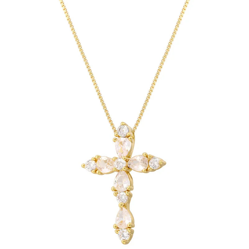 Gold White Diamond Necklace