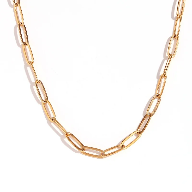 4.4mm paperclip chain - gold waist chain -80cm 10cm