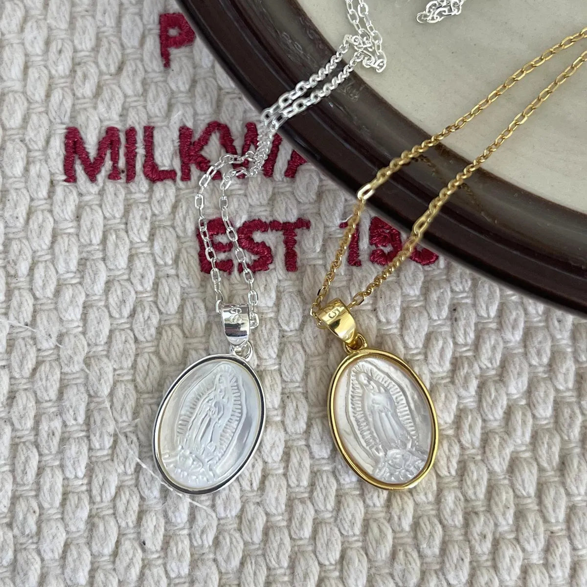 Gemstone Pendant Necklaces-Wholesale Ins Style Portrait Sterling Silver Shell Pendant Necklace