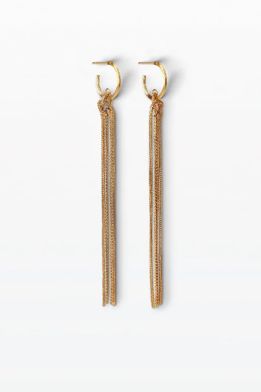 Sparkling Gold Earrings-Strata 03 18K Gold Plated Earrings