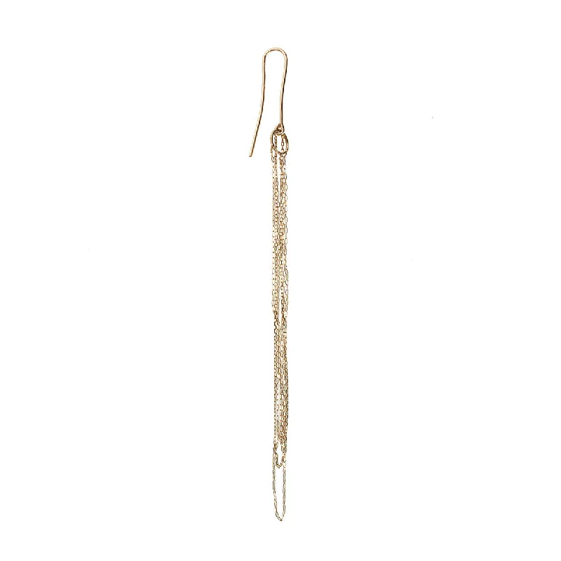 Elegant Drop Gemstone Earrings-Tangled 14K Gold Earrings