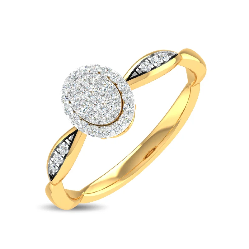 Two-Tone Engagement Rings-Royaa Ring