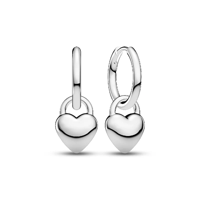 Large Drop Stud Earrings for Women-Julia Creolo Silver Earrings