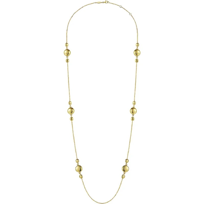 Dog Necklaces-Gabriel 14K Yellow Gold Station Necklace