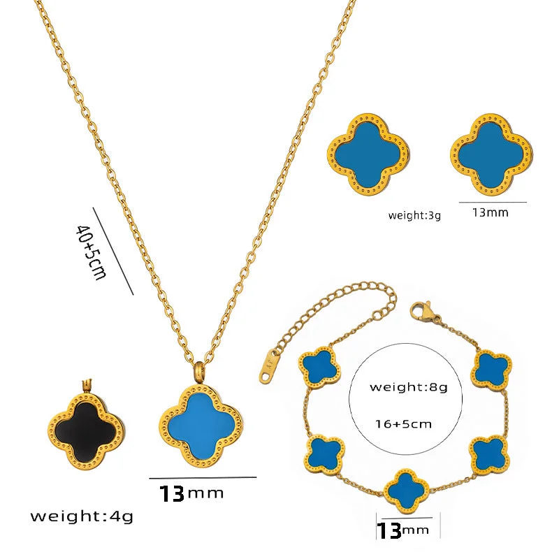 8807 Gold Blue Three Piece Set