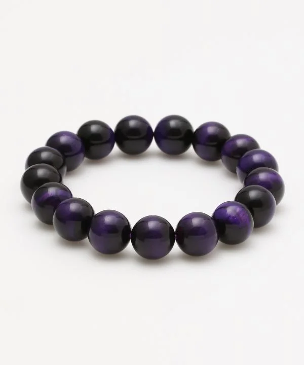 Fashionable Bracelets for Work-3A Grade 12mm Purple Tiger Eye Bracelet