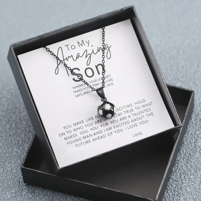 O-Shaped Chain Black (Gift Box for Son)