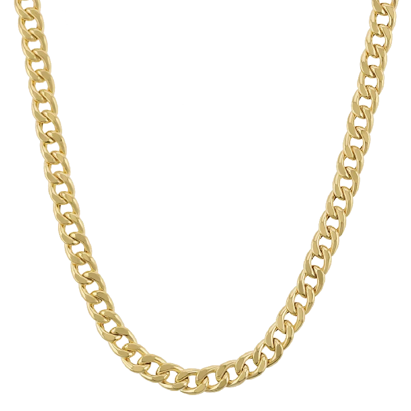 Designer Silver Necklaces-14K Miami Cuban Link Chain Necklace 5.5mm