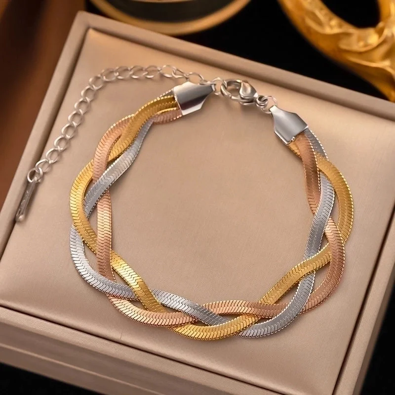 [Sle33] Three-Color Chain Bracelet Three-Color