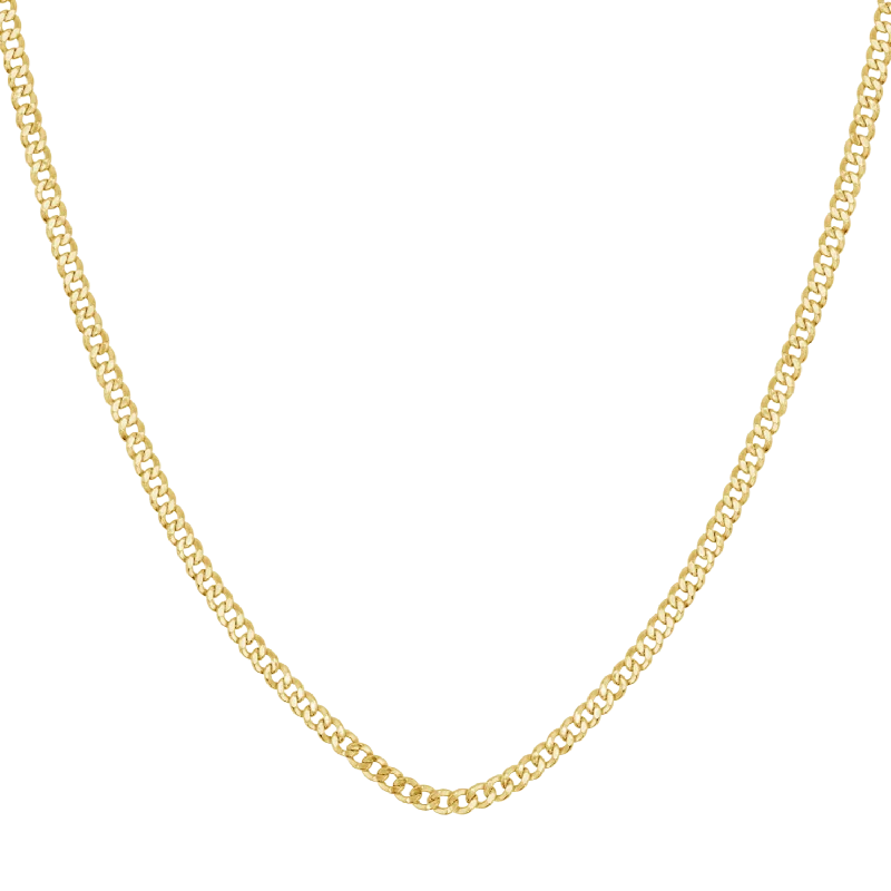 Bridesmaid Necklaces-14K Dainty Cuban Link Chain Necklace