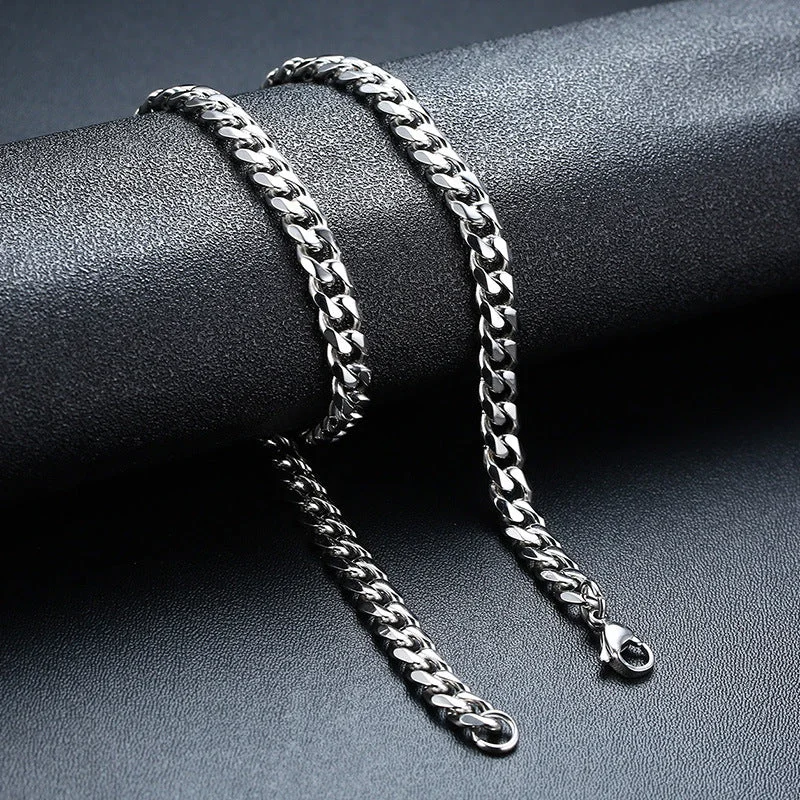 Model Matching Twin Chain 45cm Steel Color