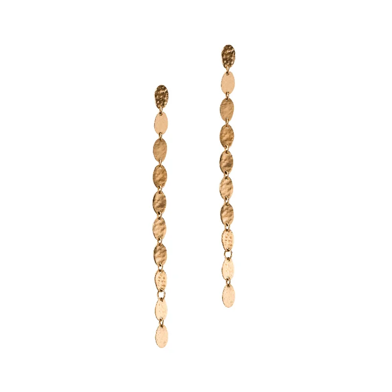 Custom Crystal Earrings-Disc 14K Gold Earrings