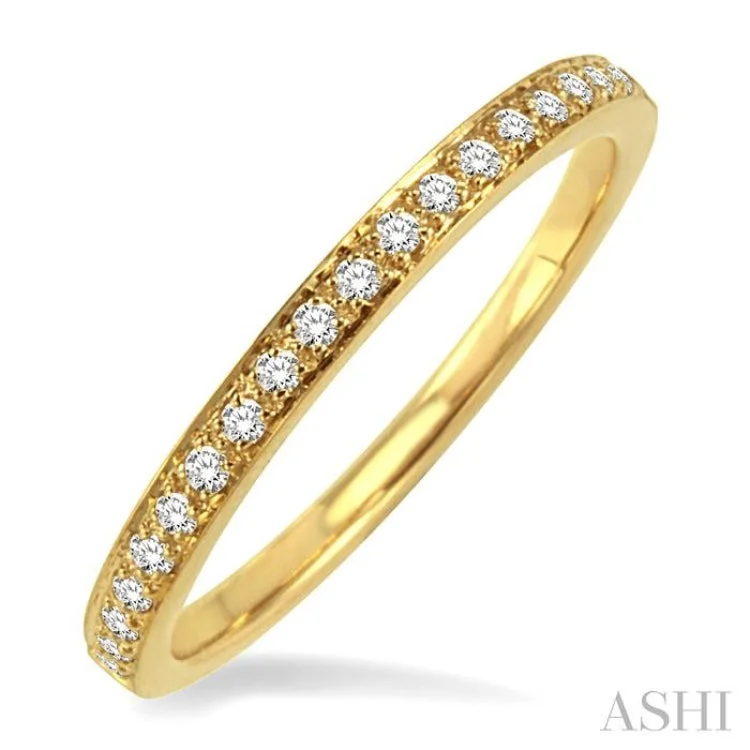 Designer Vintage Wedding Bands-1/6 ctw Diamond Band in 14K Yellow Gold