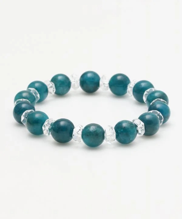 Dainty Bracelets for Teen Girls-10mm Beaded Apatite Bracelet