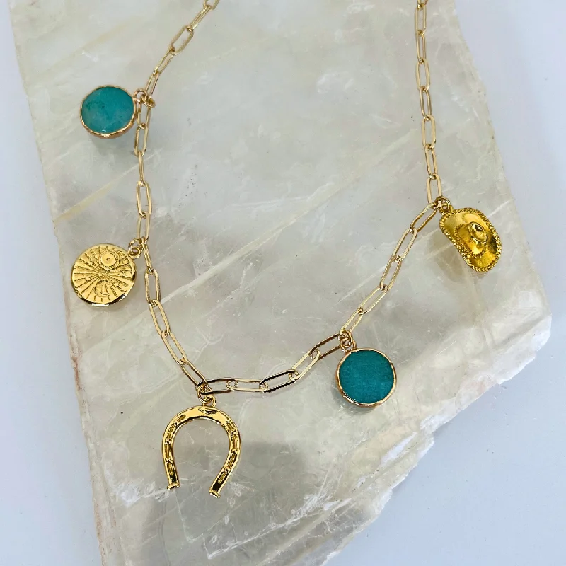 Statement Pendant Necklaces-Lucky Trail Necklace