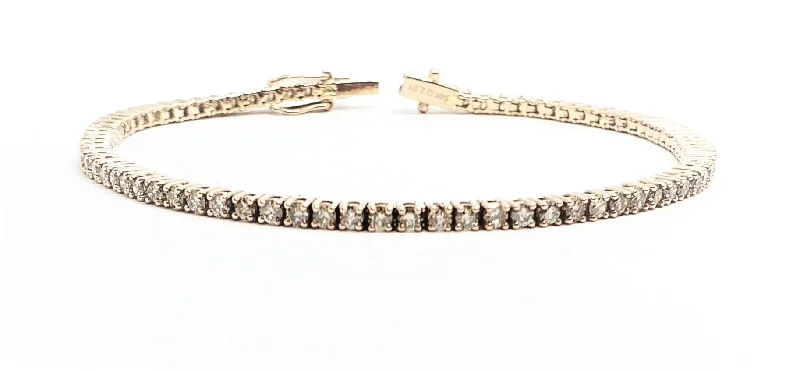 Cuff Bracelets for Men-Diamond Tennis Bracelet in 14k Rose Gold (2.91 ct.tw.)AD NO 2110