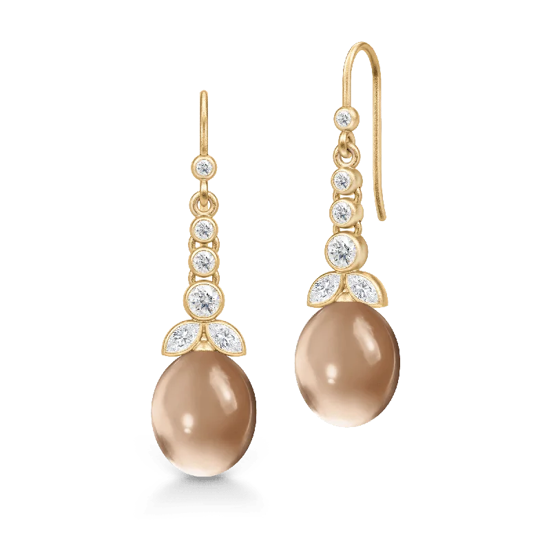 Simple Drop Earrings for Women-Treasure Chandelier Hazel Gold Plated Earrings