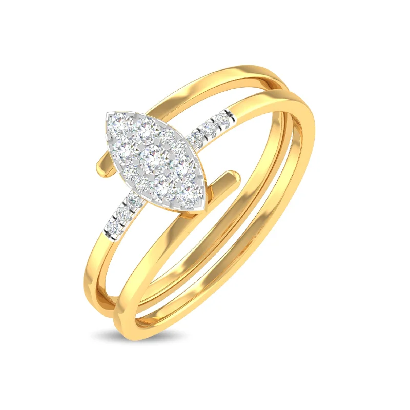 Fashion Diamond Engagement Rings-Vraen Ring