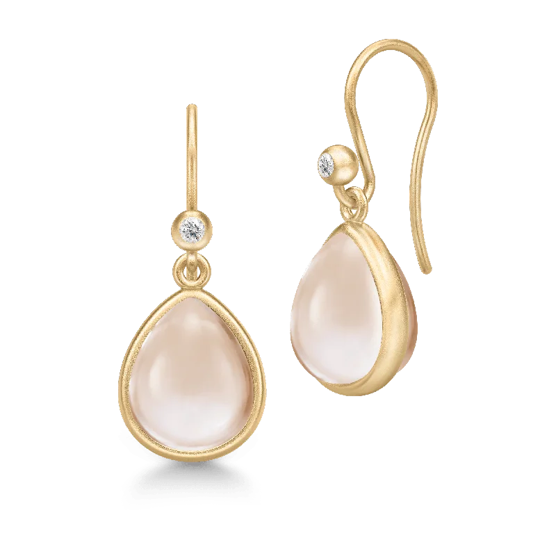 Simple Drop Earrings-Paloma Nude Gold Plated Earrings