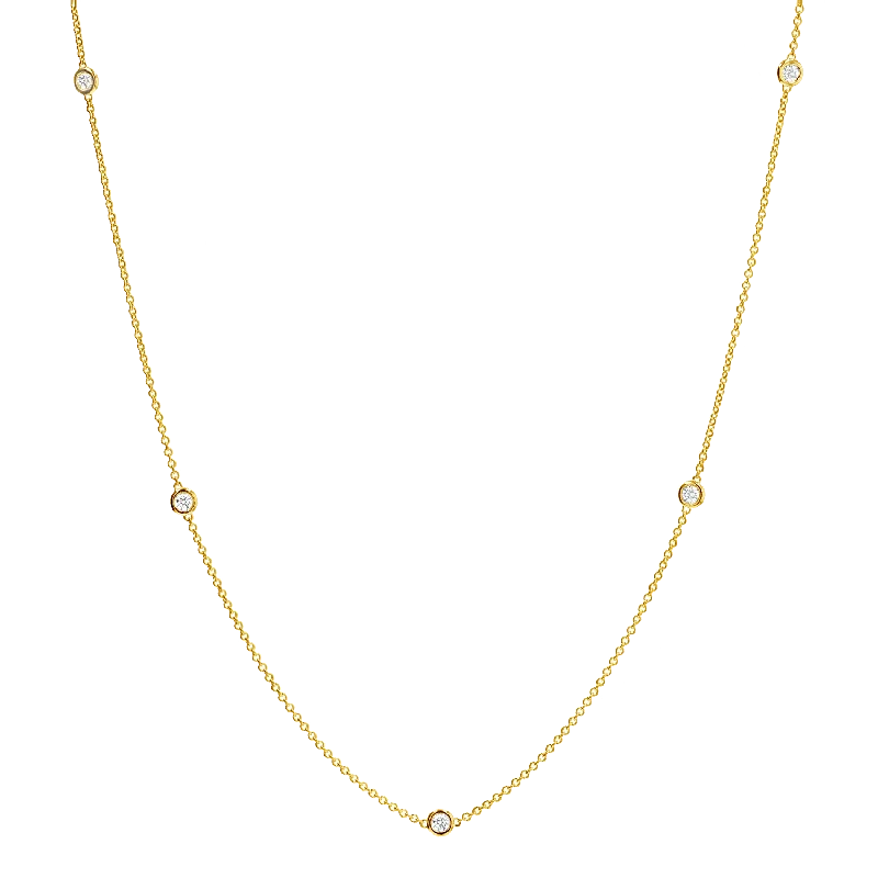 Luxury Diamond Necklaces-Extra Long Diamond Strand Necklace