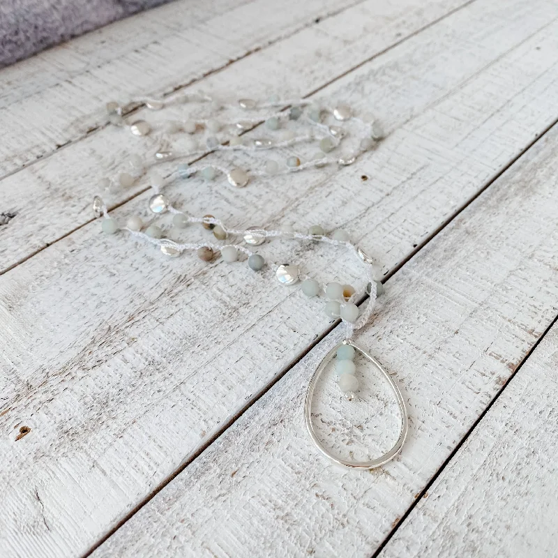 Valentine's Day Necklaces-Payton Crochet Necklace | Seafoam