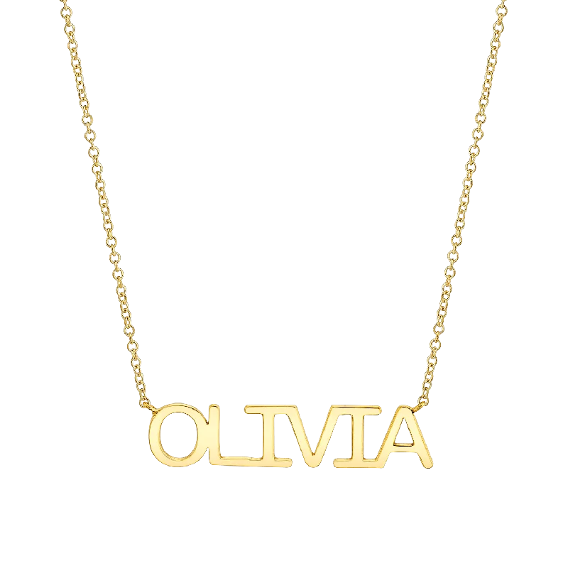 Designer Necklaces-Linear Name Necklace