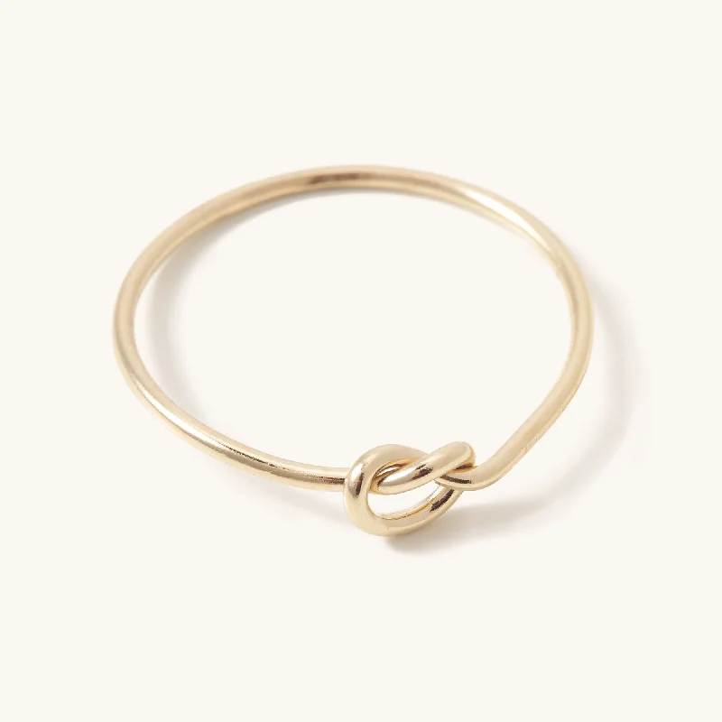 Luxury Promise Rings for Women-14k Gold Filled Knot Ring