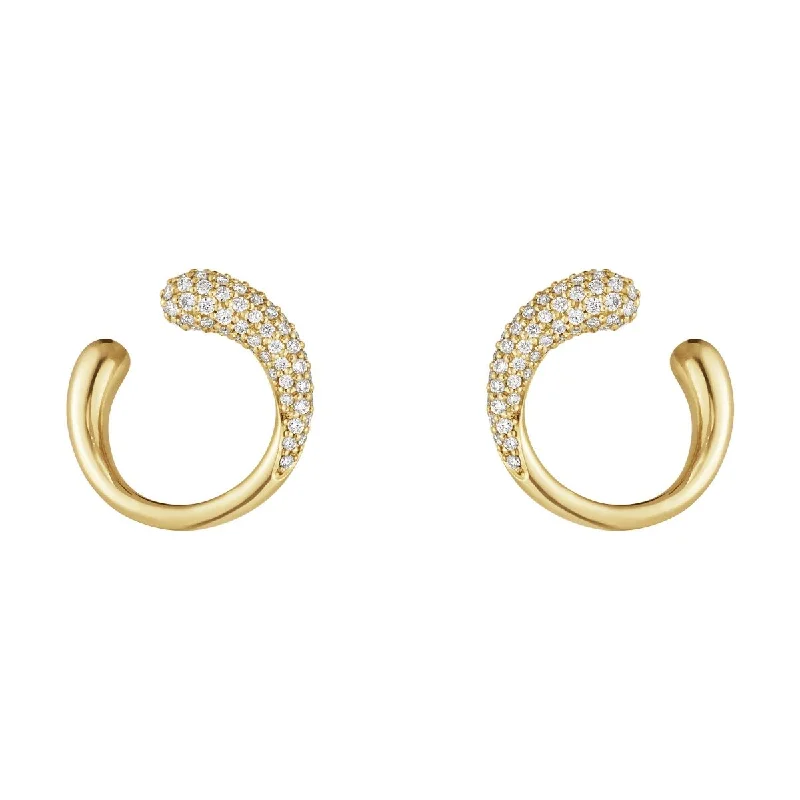 Colorful Drop Earrings for Women-Mercy 18K Gold Earrings w. Diamonds