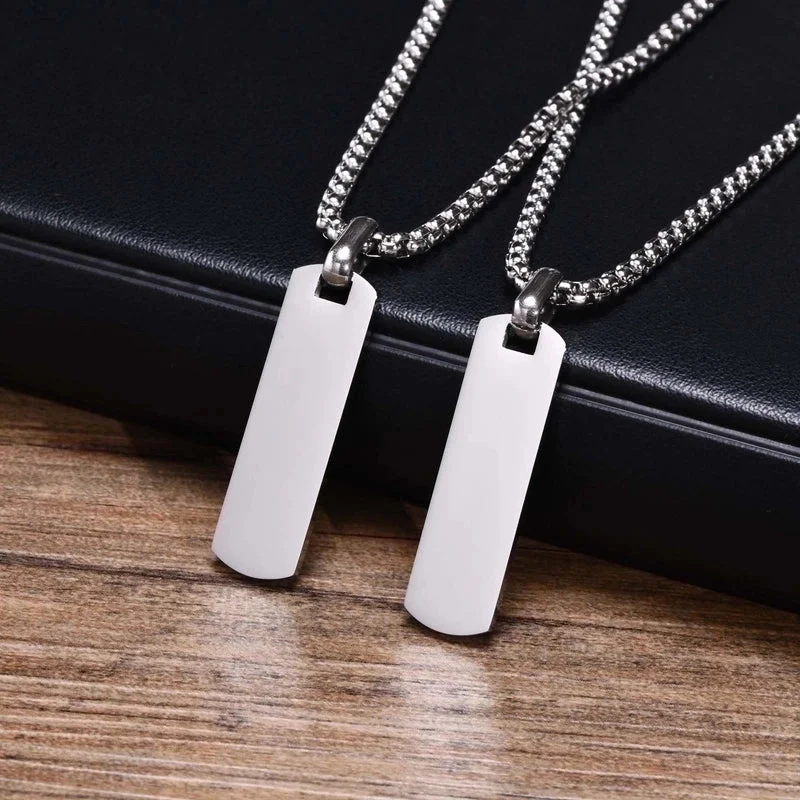 Elegant Necklaces-Punk Simple Style Square Stainless Steel Polishing 18k Gold Plated Pendant Necklace