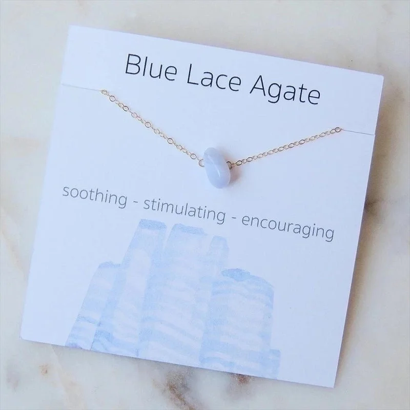 Blue Agate|Pure Necklace without Card