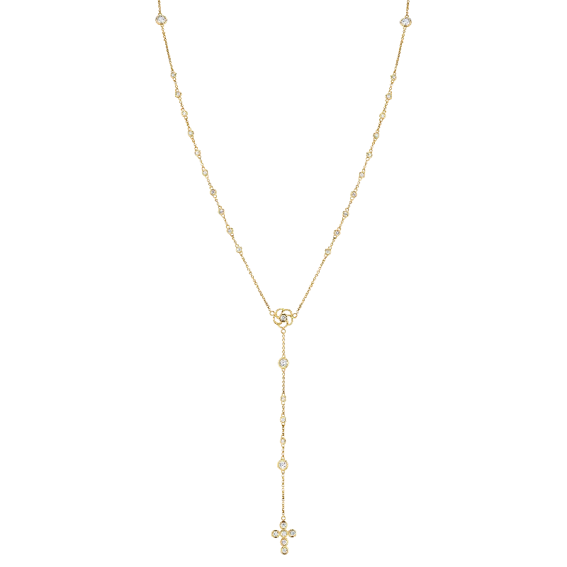 Engagement Necklaces-Diamond Rosary Necklace