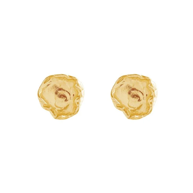 Elegant Drop Stud Earrings-Arva Gold Plated Earrings