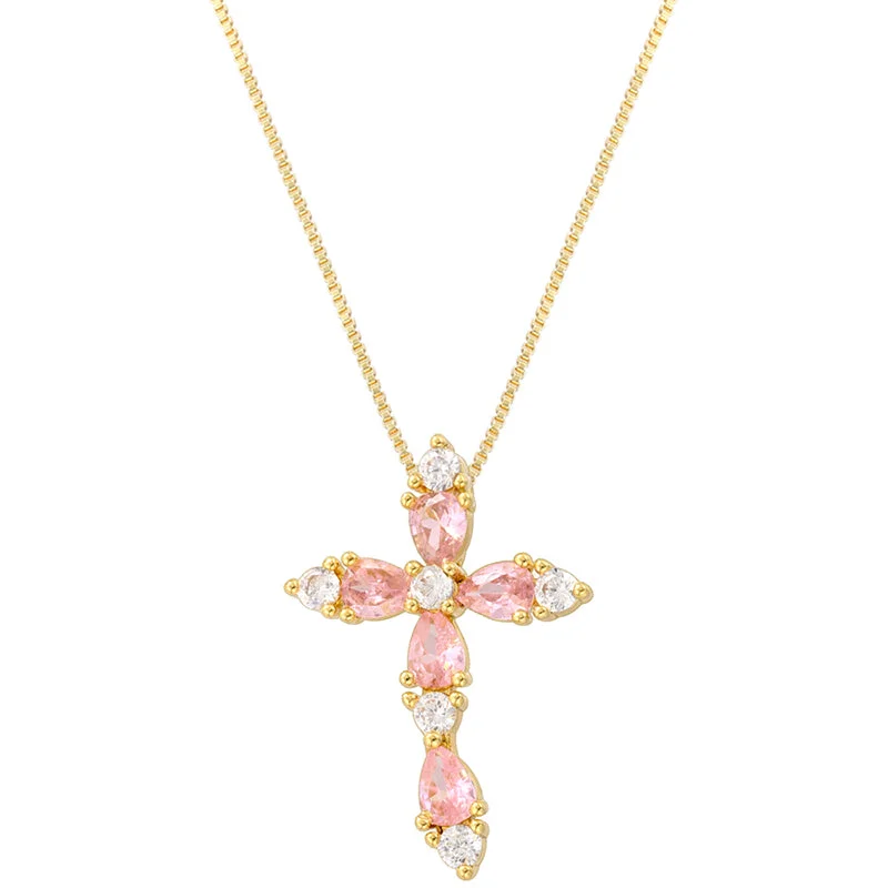 Gold Pink Diamond Necklace