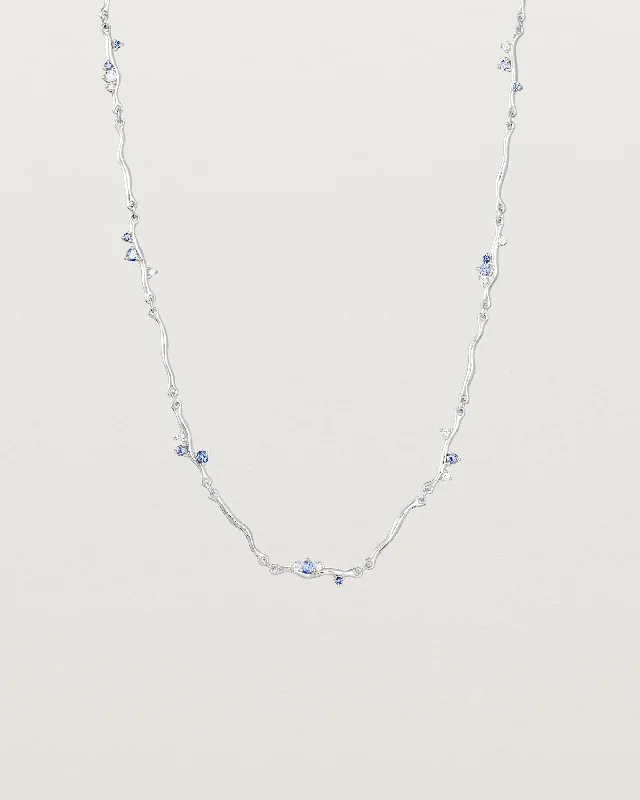 Jewelry Necklaces-Demi Ember Necklace | Ceylon Sapphires & Diamonds