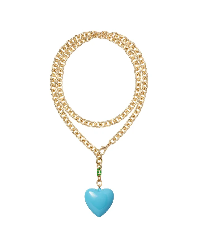 Long Necklaces-The Puffy Heart Necklace