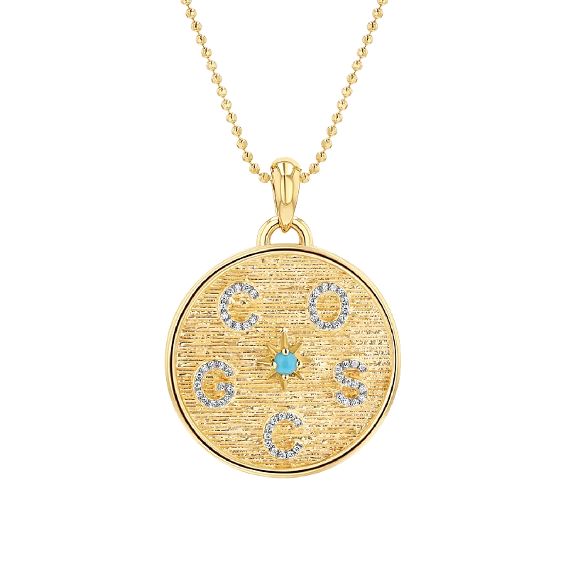 Creative Necklaces-Circle of Life Diamond Multi Initial Necklace