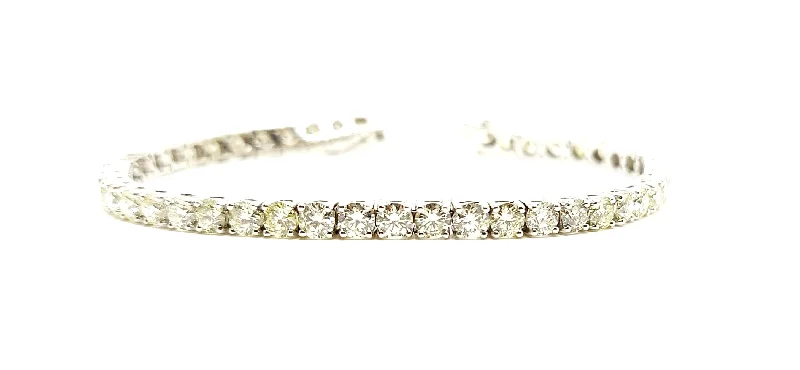 Beaded Friendship Bracelets-Diamond Tennis Bracelet in 14k White Gold Ad No. 0997