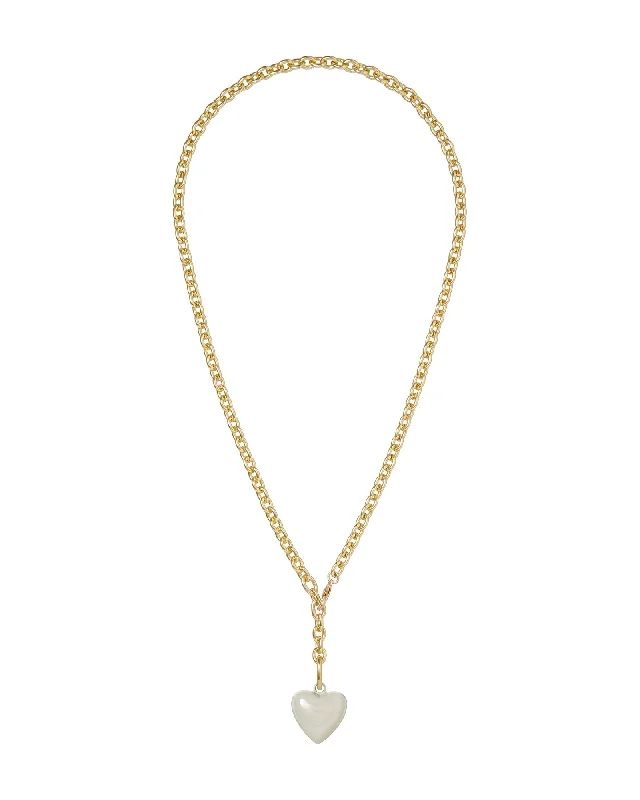 Cute Gold Necklaces-The Mini Puffy Heart Necklace